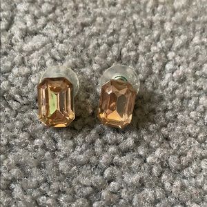 Gold stud earrings